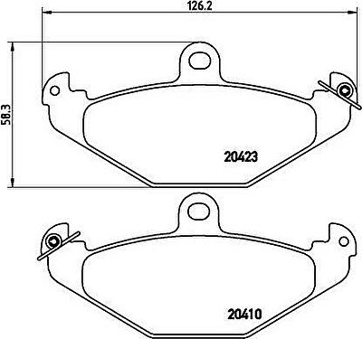 Brembo P 68 017 комплект тормозных колодок, дисковый тормоз на LOTUS ESPRIT S4 (082)