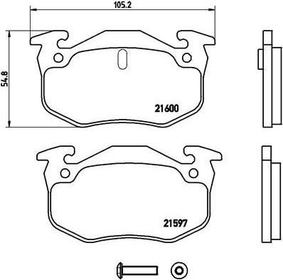 Brembo P 68 018 комплект тормозных колодок, дисковый тормоз на RENAULT CLIO I (B/C57_, 5/357_)