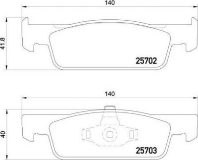 Brembo P 68 059 Колодки тормозные RENAULT LOGAN II/SANDERO II 14- пер.