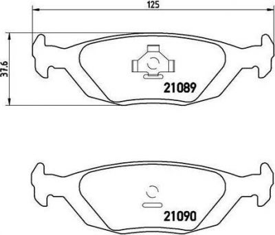 Brembo P 71 003 комплект тормозных колодок, дисковый тормоз на SAAB 9000