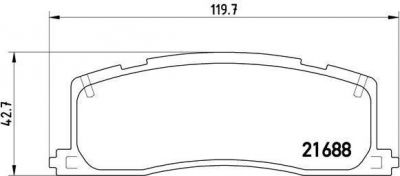 Brembo P 83 030 комплект тормозных колодок, дисковый тормоз на TOYOTA PREVIA (TCR2_, TCR1_)