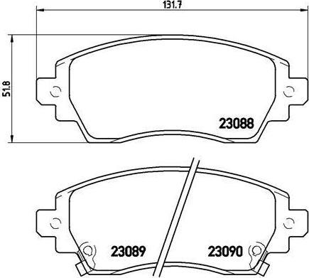 BREMBO КОМПЛЕКТ ТОРМОЗНЫХ КОЛОДОК, ДИСКОВЫЙ ТОРМОЗ (P 83 042)