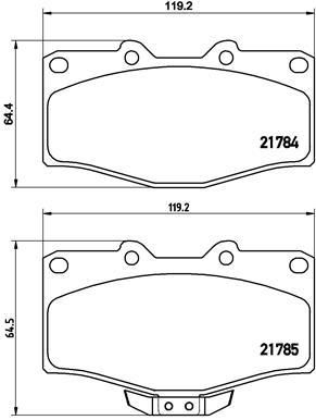 Brembo P 83 095 комплект тормозных колодок, дисковый тормоз на TOYOTA HILUX II пикап (LN8_, RN5_, LN6_, YN6_, YN5_, LN5_, RN6_)