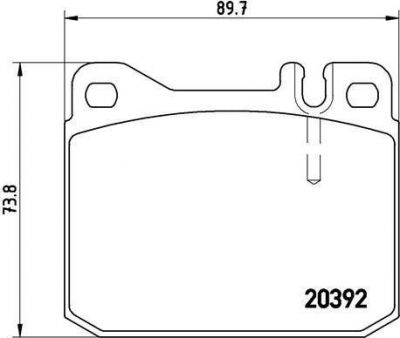 Brembo P 85 007 комплект тормозных колодок, дисковый тормоз на VW LT 28-35 I автобус (281-363)