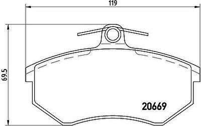 Brembo P 85 093 комплект тормозных колодок, дисковый тормоз на AUDI 80 (81, 85, B2)