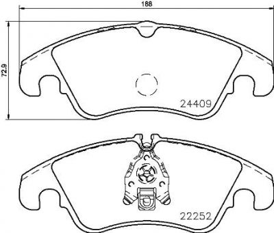 Brembo P 85 145 Колодки тормозные AUDI A6/ALLROAD//A7/Q5 (1LA/1LJ) 10- передние