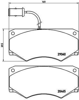 Brembo P A6 005 комплект тормозных колодок, дисковый тормоз на IVECO DAILY I фургон/универсал