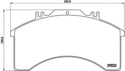 Brembo P A6 015 комплект тормозных колодок, дисковый тормоз на IVECO EuroCargo