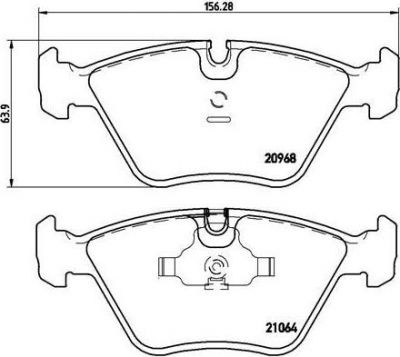 BREMBO Тормозные колодки 5 (E34) 518 i Kw 83 08/89 - 09/95 F (571355, P06012)