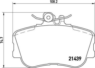 BREMBO Тормозные колодки MERCEDES-BENZ C-CLASS (W202) C 180 (202.018) Kw 89 11/94 - 05/00 F (0024202220, P06017)