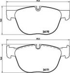 BREMBO Колодки передние X5(70) X6(71) (34114074370, P06049)