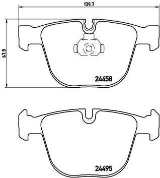 BREMBO Колодки тормозные X5 (E70) M Kw 408 09/09 (34216783555, P06050)