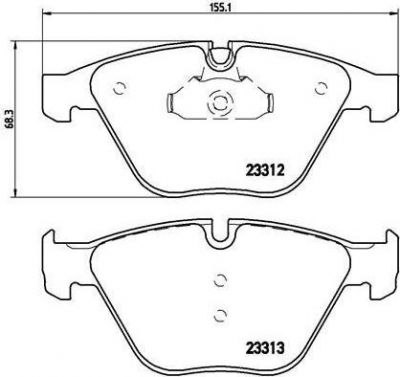 BREMBO Колодки передние E90/E60/65 (34116794916, P06054)