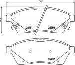 BREMBO Колодки тормозные дисковые Cadillac SRX 2.8 (P09010)