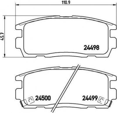 BREMBO Колодки задние OPEL ANTARA/CAPTIVA 3.2L (1605123, P10004)