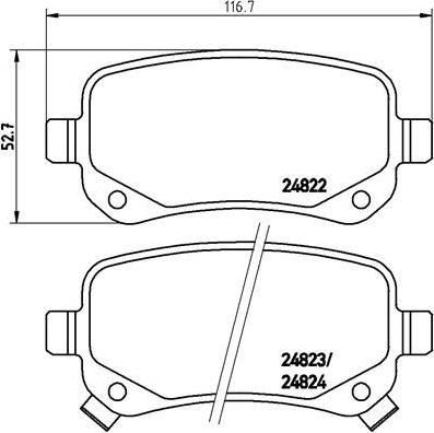 BREMBO Колодки тормозные CHRYSLER Voyager IV (68029887AB, P11021)