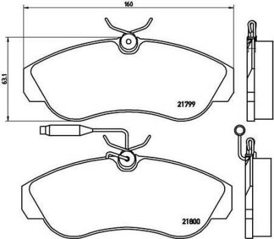 BREMBO Комплект тормозных колодок CITRO (571840J, P23069)