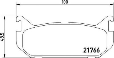 BREMBO Комплект тормозных колодок FORD AUSTRALIA PROBE (ST, SU, SV) 2.5 Kw 120 07/94 - 01/98 R (3868298, P24036)