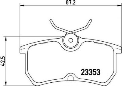 BREMBO Тормозные колодки FORD FIESTA V (JH_, JD_) ST150 Kw 110 03/05 - > R (571998, P24047)