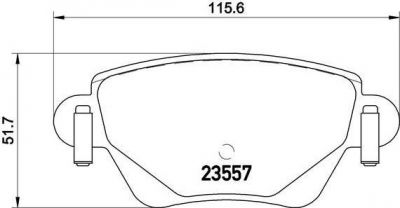 BREMBO Колодки тормозные задние 00-04 Ford Mondeo III/JAGUAR X-TYPE (1130120, P24059)