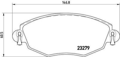 BREMBO Колодки тормозные дисковые передние FORD MONDEO 2000-2007 (ME1S712K021AC, P24060)