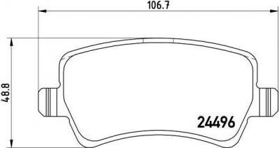 BREMBO Колодки тормозные Re Ford GALAXY/ S-Max, Volvo (1439866, P24078)