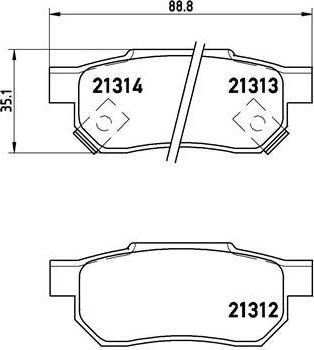 BREMBO Колодки торм.зад. (P28017)