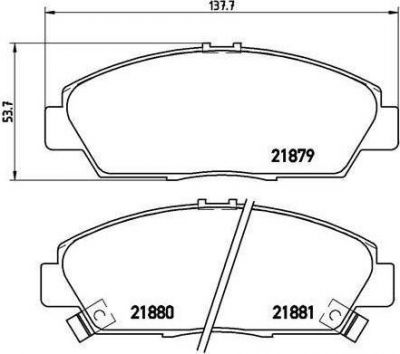 BREMBO Колодки тормозные передние HONDA ACCORD PRELUDE 93-98 (45022SS0G10, P28021)