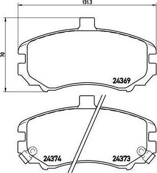 BREMBO Колодки переднии Hyundai elantra 2000-> (581012DA50, P30029)