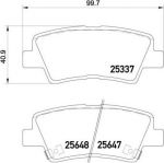 BREMBO P30054 колодки дисковые задние! KIA Opirus 3.8i V6 06> (P30054)