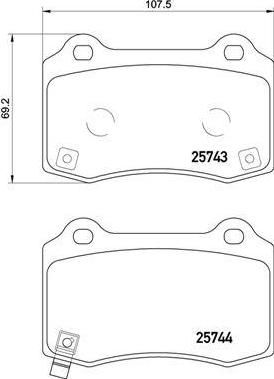 BREMBO P30074_колодки дисковые задние! Hyundai Santa Fe, KIA Sorento 2.4/2.0D/2.2D 01/09> (P30074)