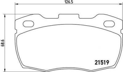 BREMBO Комплект тормозных колодок LAND ROVER DEFENDER (LD) 2.5 90 TDI Kw 83 09/90 - > F (STC2952, P44005)