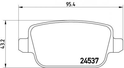 BREMBO Колодки тормозные LAND ROVER FREELANDER 2 (FA_) 3.2 Kw 171 10/06 (LR003657, P44017)