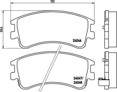BREMBO Колодки передние MAZDA 6 1.8-2.0 02- (G2YS3323Z, P49032)