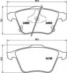 BREMBO Колодки тормозные MAZDA 6 (GG) 2.3 Kw 120 03/05 - 07/07 (GPYA3323ZB, P49038)