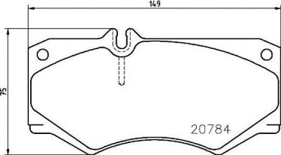 BREMBO Комплект тормозных колодок MERCEDES-BENZ G-CLASS (W460) 230 G (460,2) Kw 66 03/79 - 07/93 F (571272, P50003)