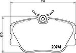 BREMBO Колодки тормозные MERCEDES-BENZ 190 (W201) (0004209920, P50008)