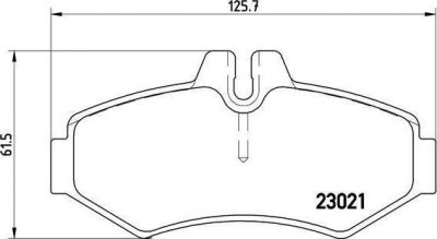 BREMBO Комплект тормозных колодок MERCEDES-BENZ G-CLASS (W461) 230 GE (461) Kw 92 06/93 - > R (0044202520, P50020)