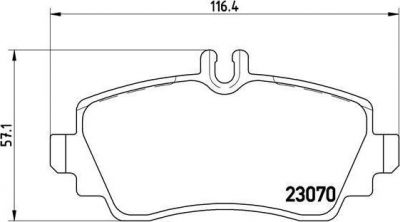 BREMBO Колодки тормозные Fr MB A-Cl W168 (1684200020, P50036)