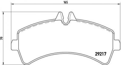 BREMBO Комплект тормозных колодок MERCEDES (LIGHT COMMERCIAL) Sprinter 509 2.2 CDi 907 5-t Van 65 (06/06 ) (05/98) (44208120, P50060)