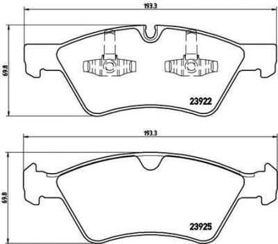 BREMBO Колодки передние MB W164/X164/W251/W211 (44204020, P50063)