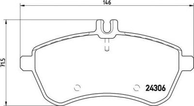 BREMBO Колодки тормозные Fr MB C Class (W/S204) (0054200920, P50070)