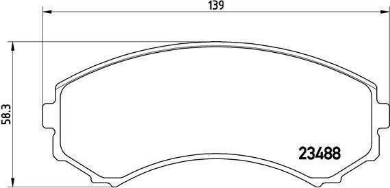 BREMBO Тормозные колодки MAZDA E-SERIE Box (SR2) 2200 D 4WD Kw 47 03/91 - 05/03 F (GDB3246, P54029)