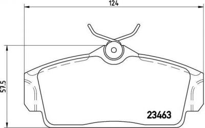 BREMBO Тормозные колодки NISSAN ALMERA II (N16) 1.5 Kw 66 07/00 - > F (41060BM525, P56036)