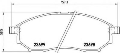 BREMBO Колодки передние NISSAN/INFINITI/RENAULT для Sumitomo (410600023R, P56058)