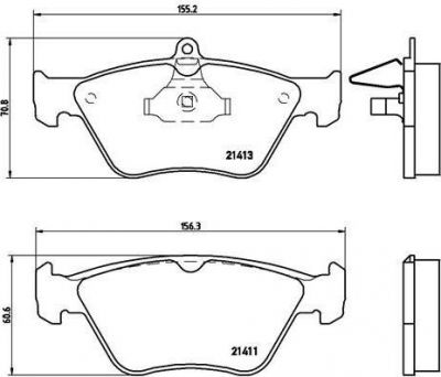 BREMBO Колодки тормозные OPEL CALIBRA A (85_) 2.0 i Turbo 4x4 Kw 150 03/92 - 07/97 (1605003, P59019)