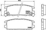 BREMBO Комплект тормозных колодок HOLDEN FRONTERA (UES) 2.0 i 4x4 Kw 85 10/95 - 03/99 R (572221, P59021)