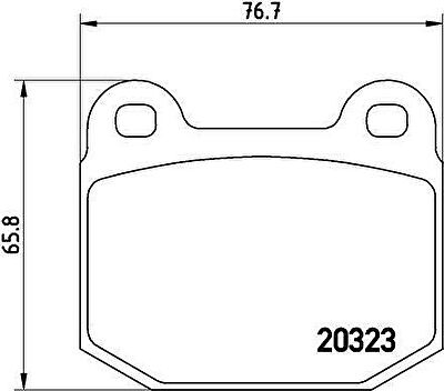 BREMBO Комплект тормозных колодок LOTUS ELISE 1.8 Kw 90 11/00 - > F (4801292, P59025)