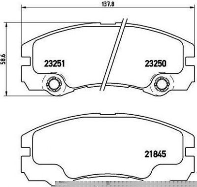 BREMBO Колодки тормозные OPEL FRONTERA B (6B_) 2.2 DTI Kw 88 09/02 (1605002, P59033)