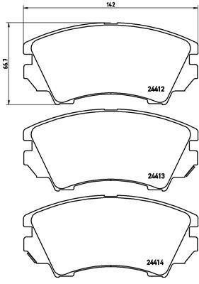 BREMBO Колодки тормозные Opel Insignia 08- (1605434, P59055)